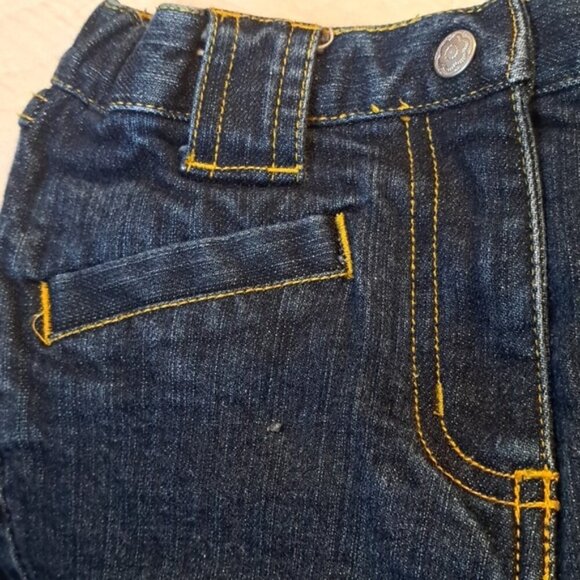 Hanna Andersson girls size 90 or 3T dark wash adjustable waist jeans, VGUC - Picture 7 of 8